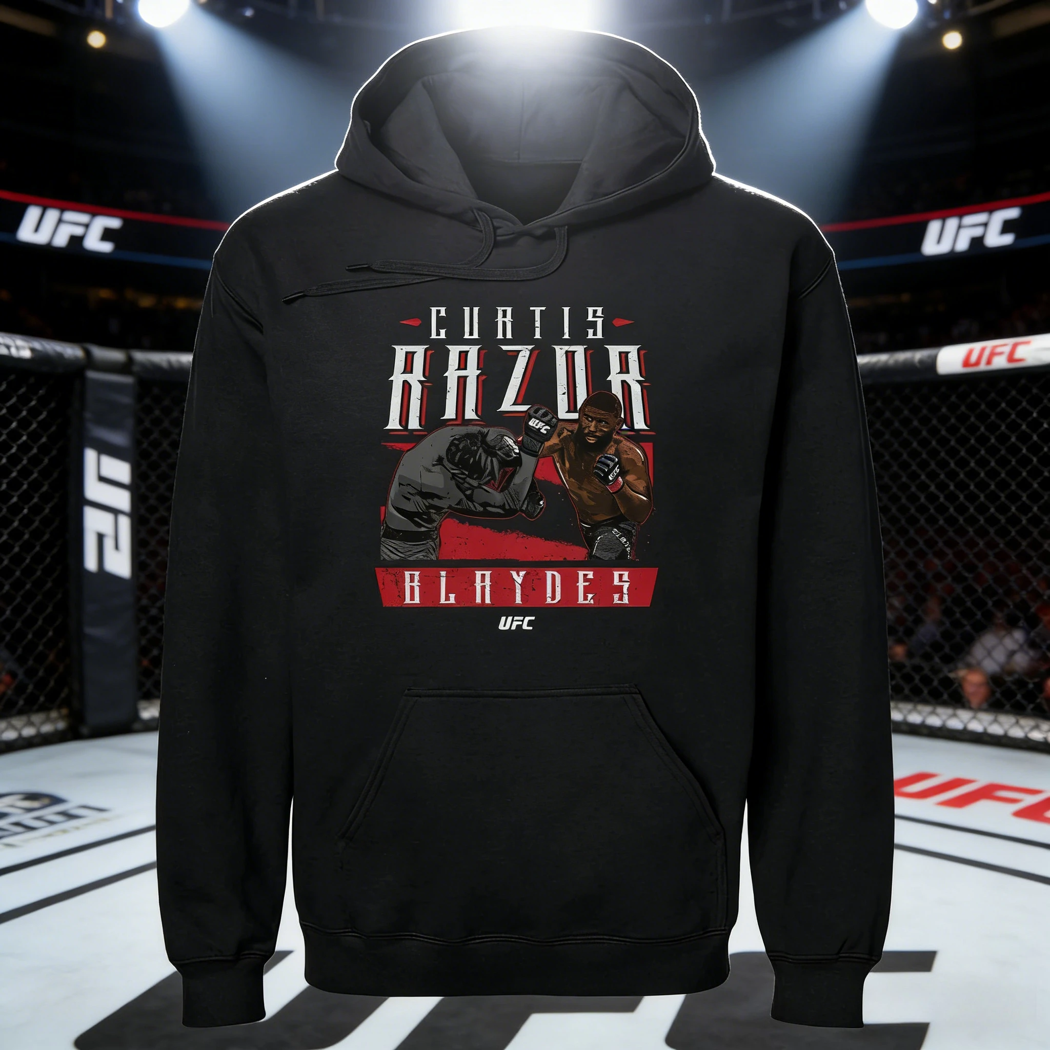 

Осень/зима 2026, UFC Curtis Blaydes, боевая толстовка с рисунком, женская модная свободная повседневная хлопковая теплая толстовка, пальто унисекс