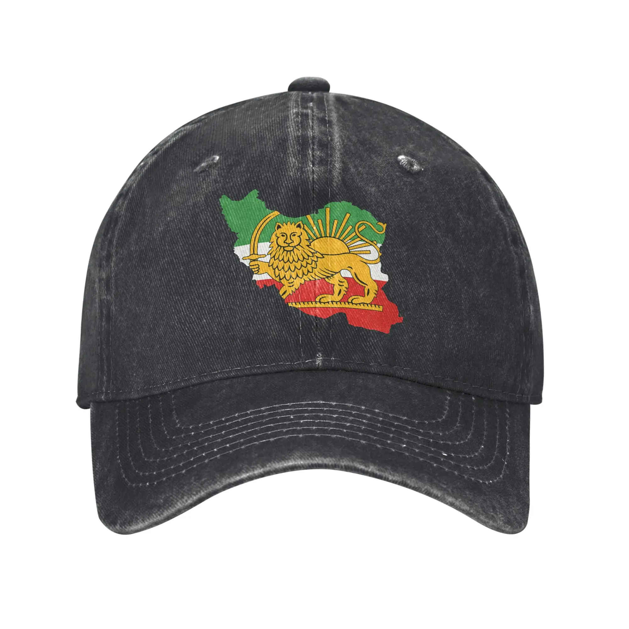bone-de-beisebol-personalizado-com-mapa-da-bandeira-do-ira-e-emblema-de-leao-e-sol-ajustavel-para-homens-e-mulheres-estilo-dad-hat-streetwear