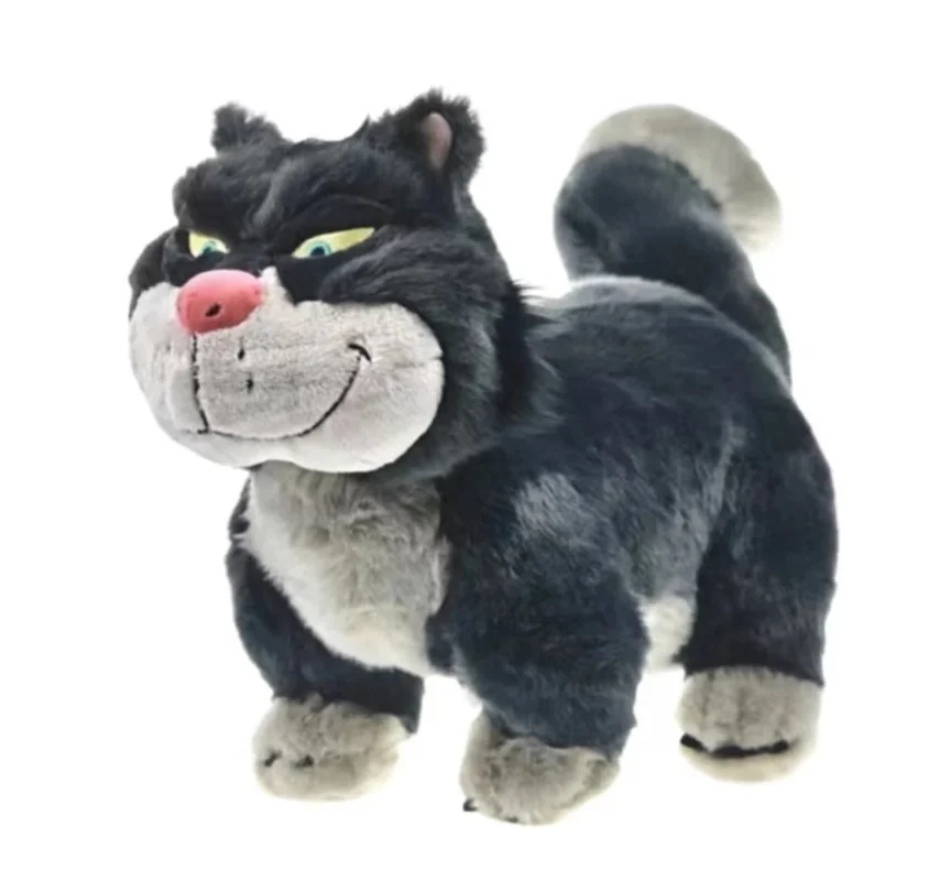 

New Disney Cartoon Anime Cinderella Lucifer Bad Cat 33cm Plush Toy Stuffed Anime Doll With Embroidery Label Kids Birthday Gift