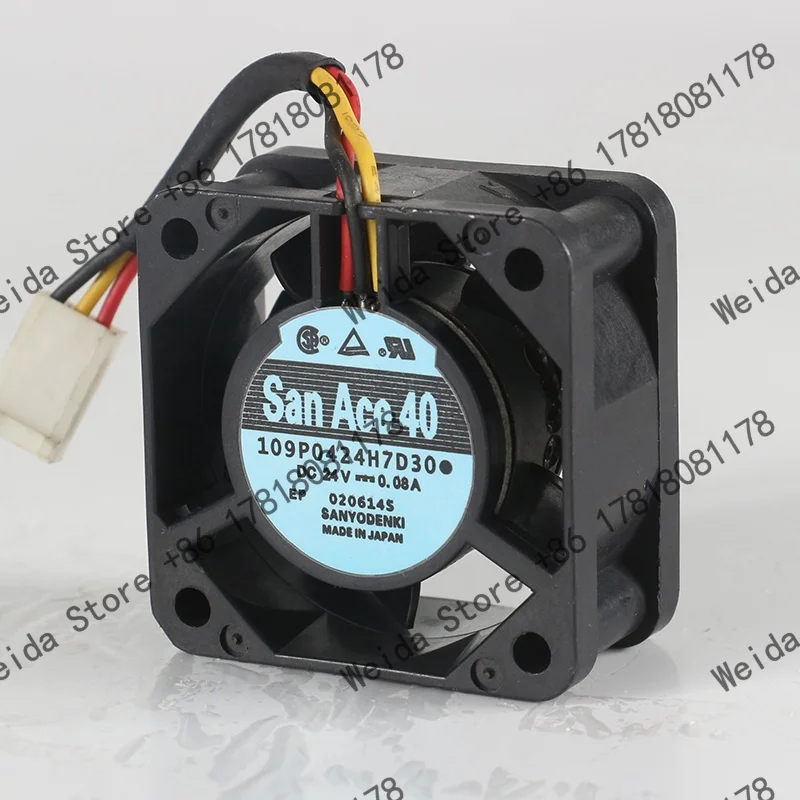 New Original Sanyo 24V 0.08A 4015 servo driver CNC lathe Fanuc 40X40X15MM 3-line 109P0424H7D30 4CM cooling fan