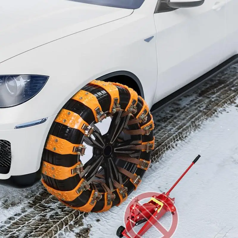 Snow Tire Chains Anti Skid Versatile Traction Enhanced Tire Defense Cable Maximum Grip Stress Free Winter Ties Stable Auto Chain