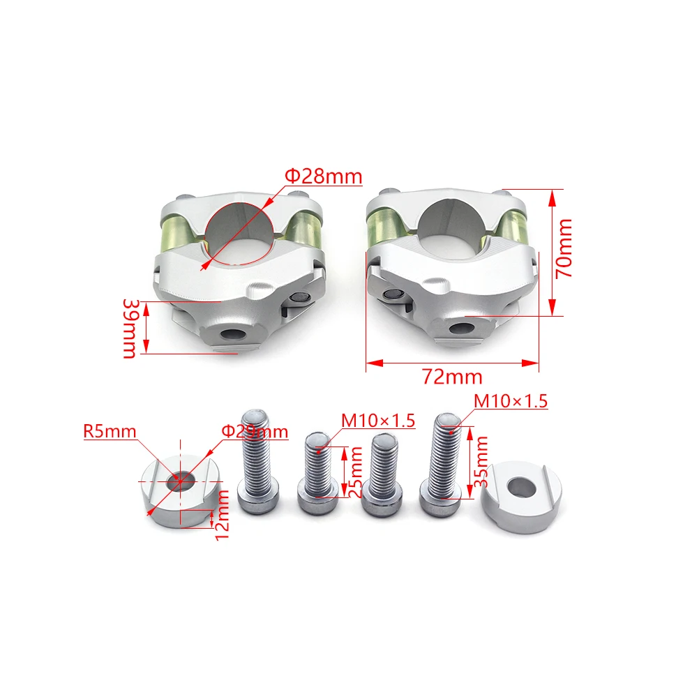 Аксессуары для мотоциклов PHDS крепление на руль зажим на руль переходник на руль 28 мм для KTM HUSQVARNA GASGAS EXC EXCF TE FE MC ECF