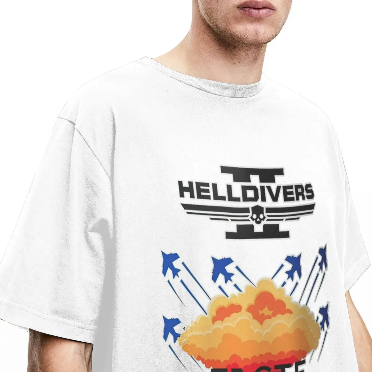 Helldivers 2 Gaming Taste Democracy Men Women's T Shirt Merch Funny Tee Short Sleeve O Neck T-Shirt Pure Cotton Big Size Clothes