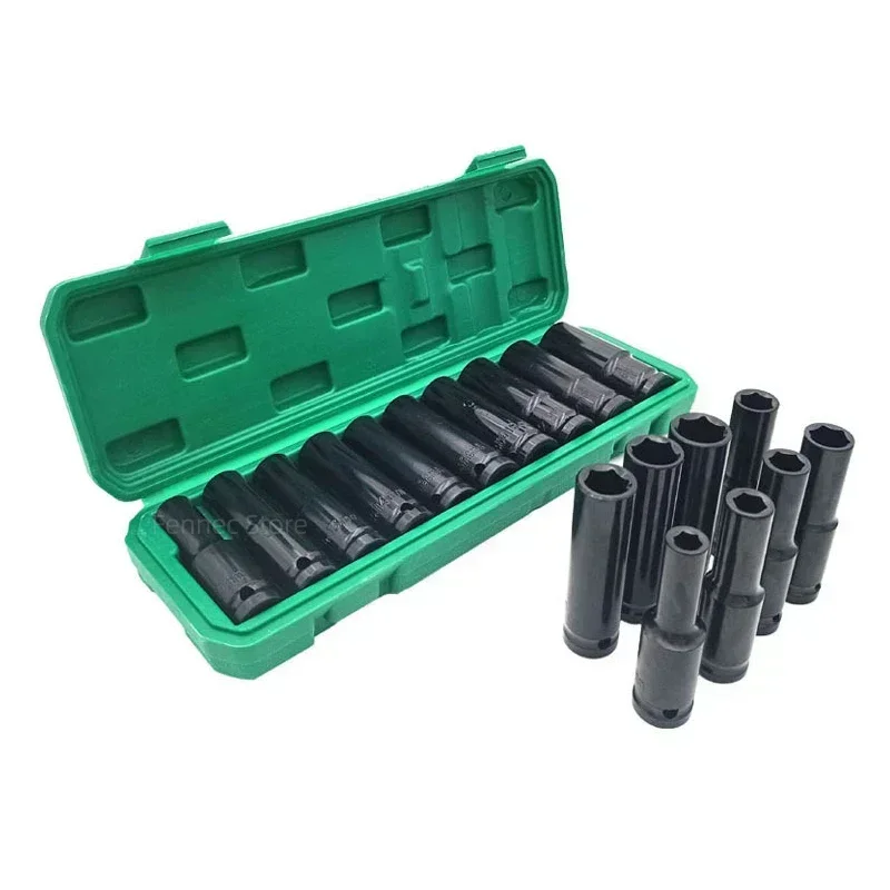 

Impact Workshop 10pcs Head Impact Extension Deep Deep Tools Socket Sleeve Removal Pneumatic 1/2 Mechanical Hexagon Set Wrench