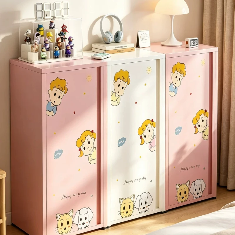 Home Decor Za - Lemari Penyimpanan Logam dengan Desain Dopamin,