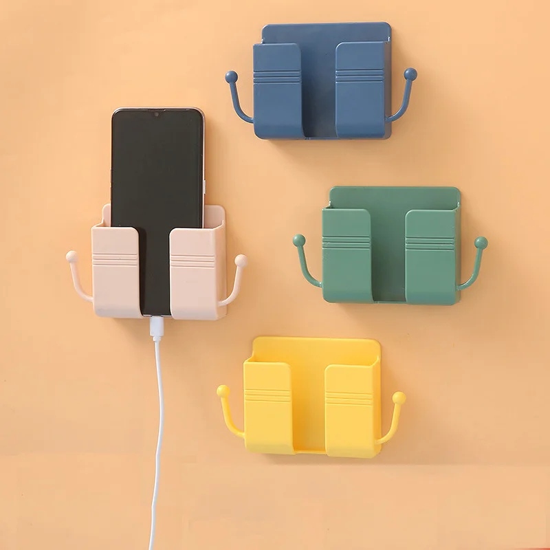 

Новинка, настенный держатель для телефона, коробка для хранения, настенное зарядное устройство, крючок для кабеля, зарядная док-станция, многофункциональный держатель, подставка