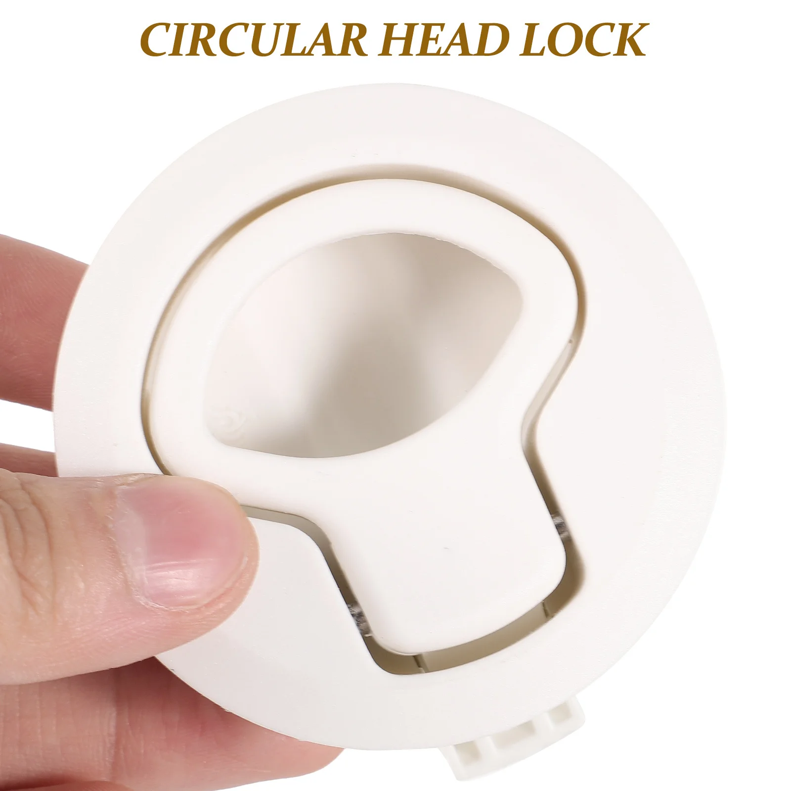 Pestillo redondo para barco, cerradura con cabezal, manija Circular duradera blanca para escotilla, tirador de gabinete, puerta, piezas Marine Slam Camper RV