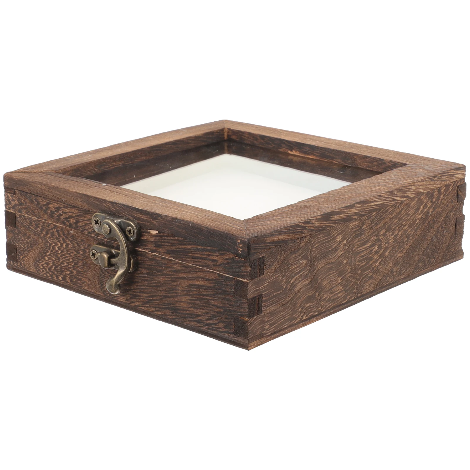 

Wooden Display Box 15x15x4.5cm Specimen Case for Insects Butterflies Dried Flowers Vintage Storage Container Retro Frame