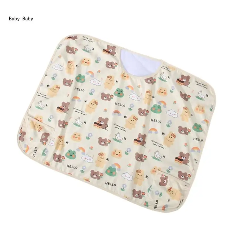 Cotton Baby Feeding Blanket with Cartoon Pattern Soft Privacy Nursing Cover Q81A