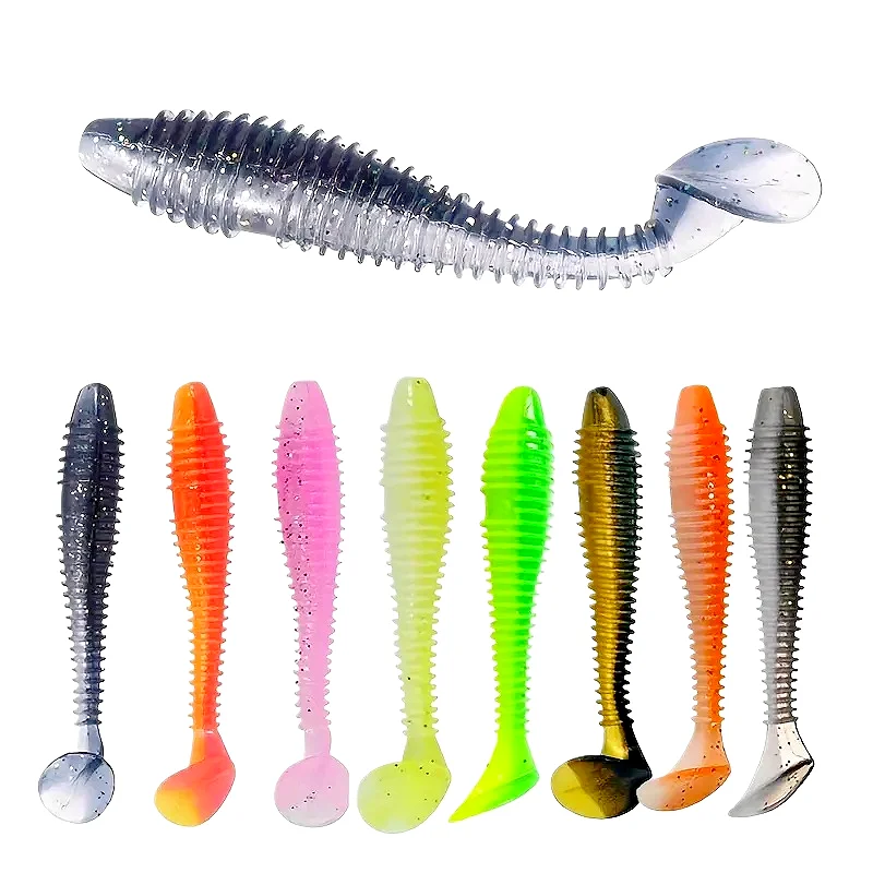 Soft T Tail Silicone Spinning Lures 55mm/65mm/75mm Fishing  Flexible Carnivorous Baits Artificial Accessories BASS LURE