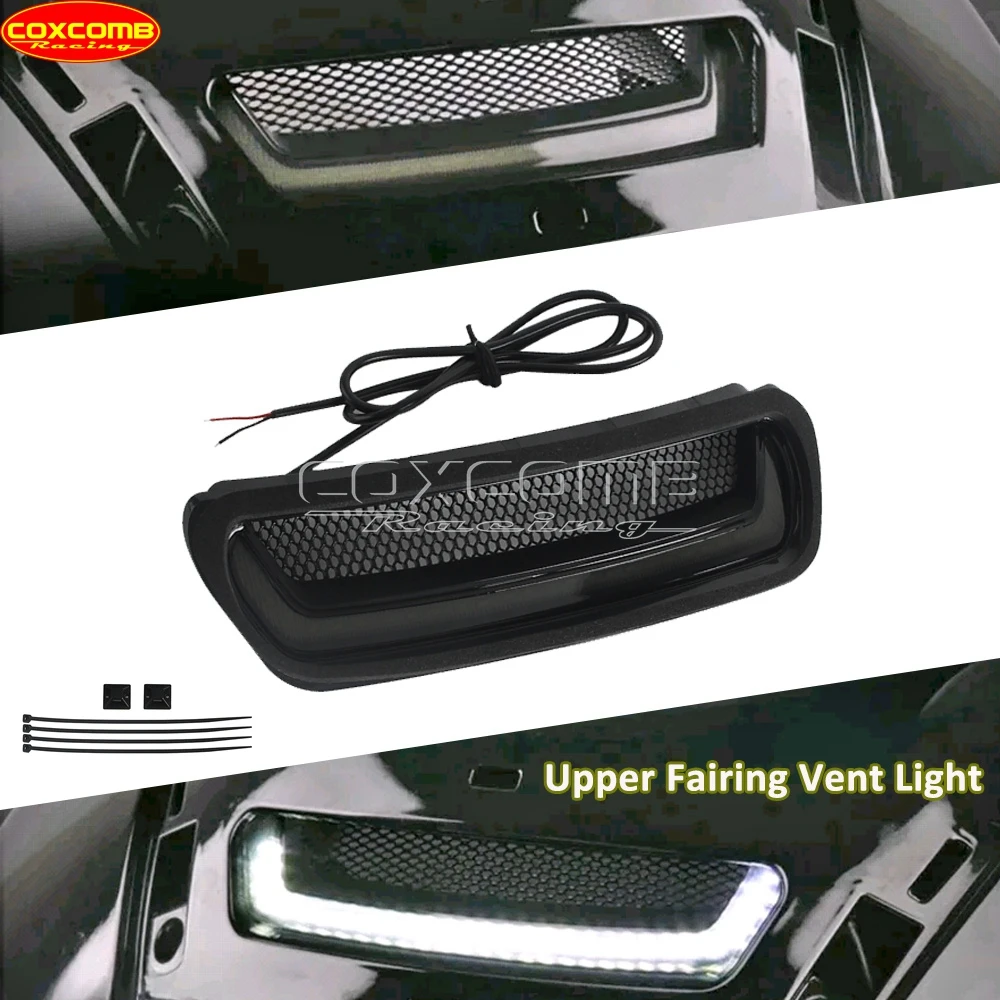 For Low Rider ST FXLRST FXRST LED Turn Signal Light Motorcycle Tracer Headlight Vent Indicator Windscreen Trim Lights DRL Lamp