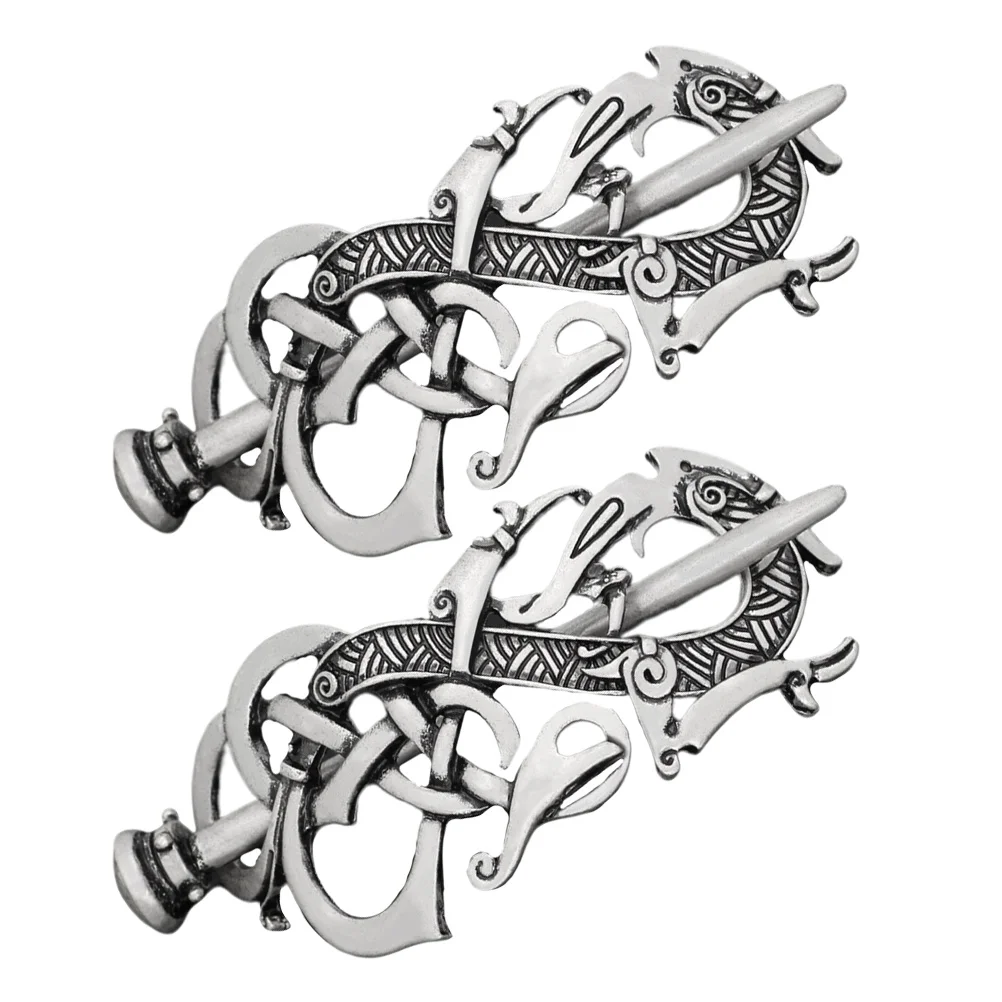 

2PCS Stylish Celtic Hair Barrette Decorative Hairclip Vintage Design for Women