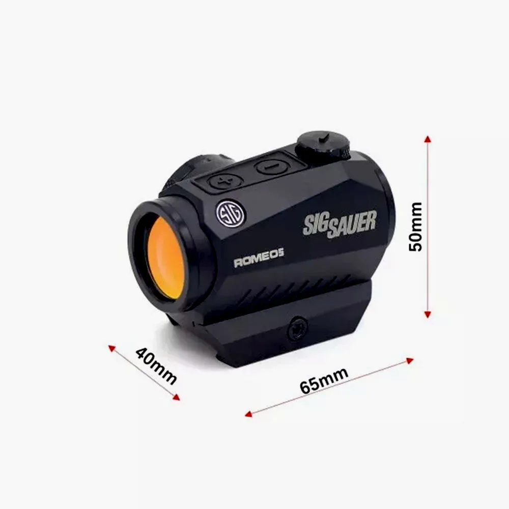 Romeo5  1x20mm Compact 2 Moa Red Dot Sight. IPX-7 rated 10 Illumination Settings. Comes With Both High & Lower Plates