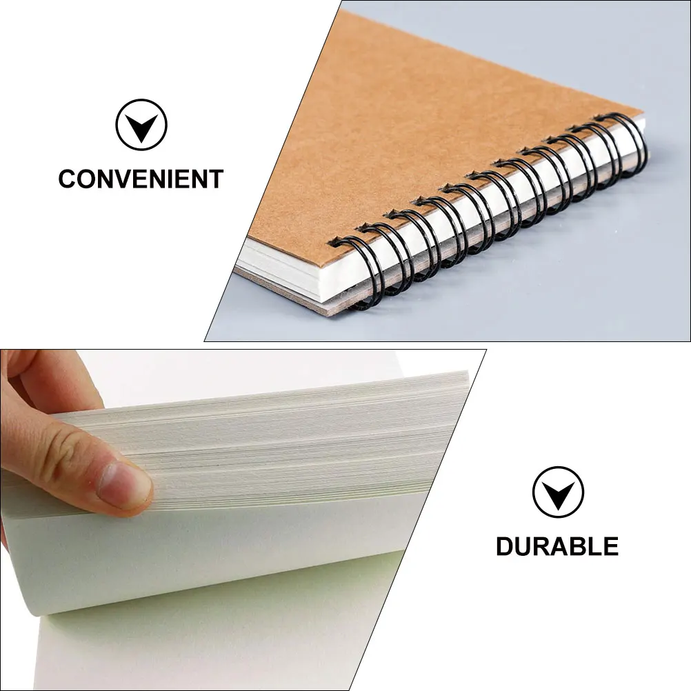 

2 Pcs Spiral Notebook Drawing Pad Notebooks Paper Blank Journal Work