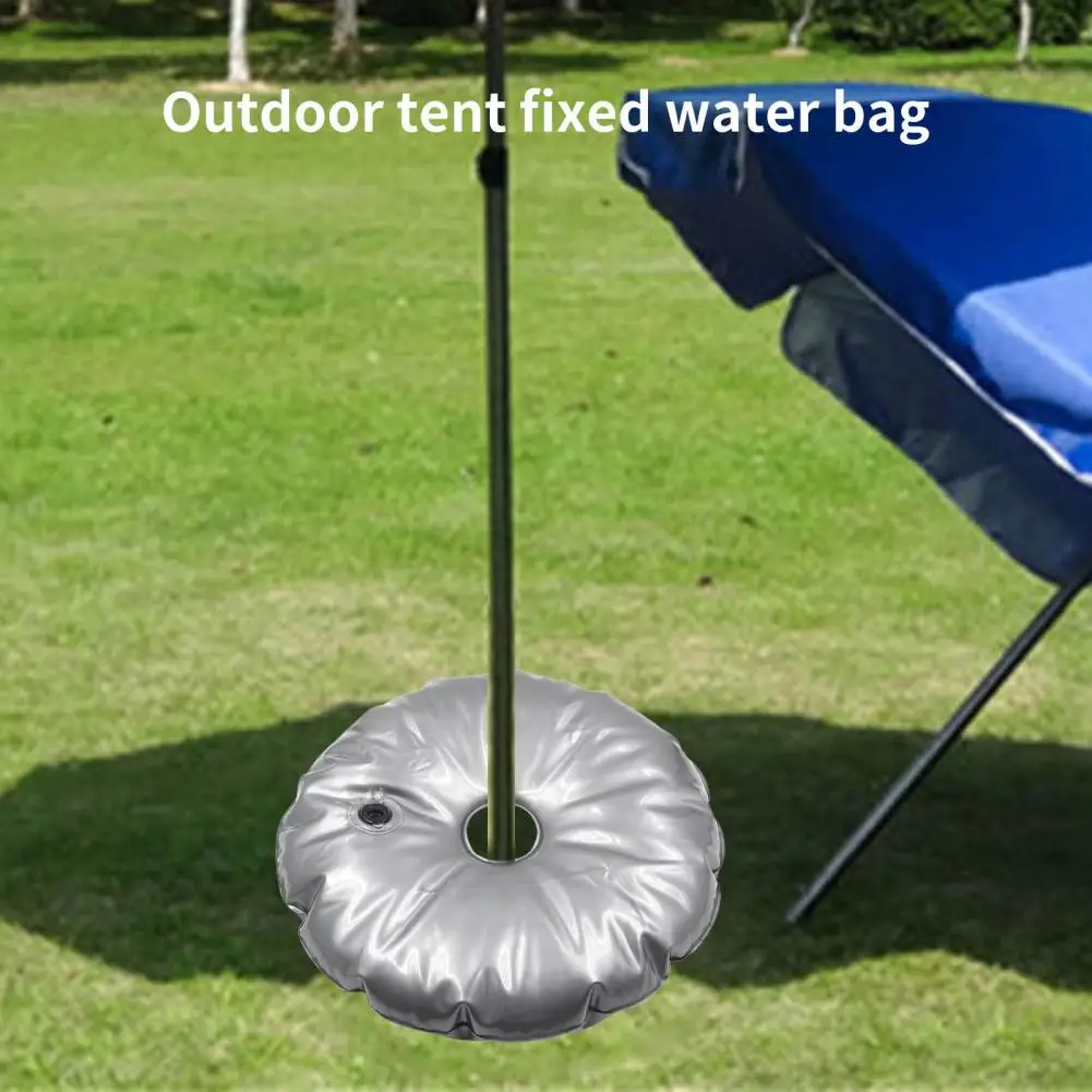 Sealed Umbrella Weight Bag Portable Waterproof Weight Bag for Feather Flag Base Collapsible Round Flagpole Base Ideal for Beach