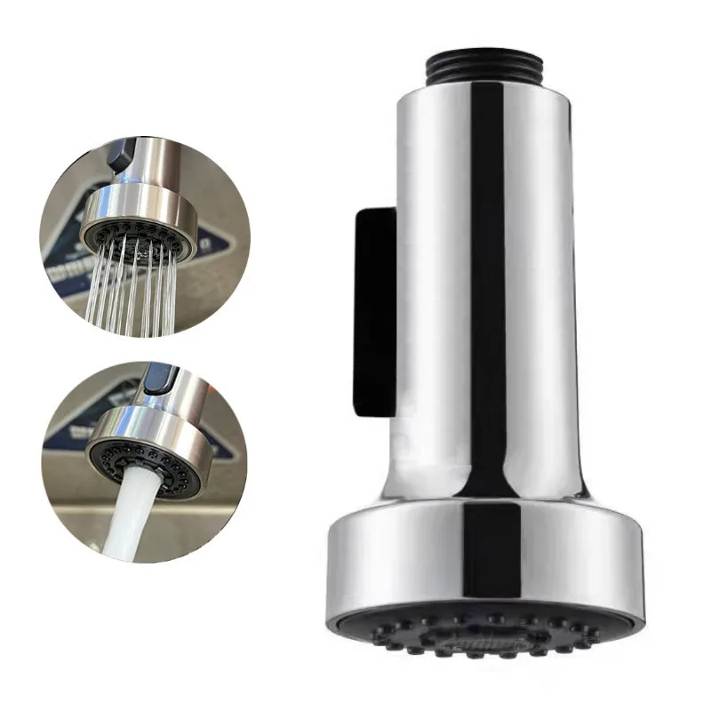 Kitchen Pull Out Faucet Sprayer Nozzle 3 Modes ABS Water Saving Bathroom Basin Sink Shower Spray Head For 1/2" Connection