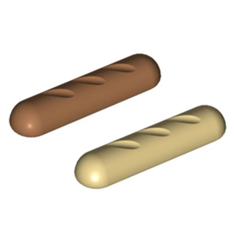 MOC Accessories, Food French Bread 2040 Compatible with LEGO 4342