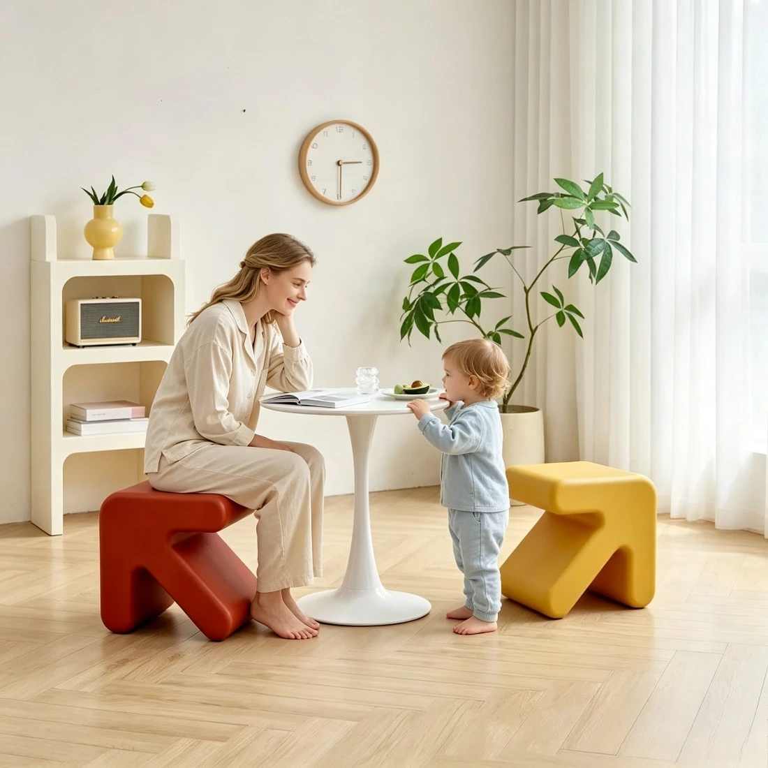 Creative Arrow Stool Multifunctional Nordic Style Small Chair Shoe Rack Living Room Furniture Home Decoration Gift
