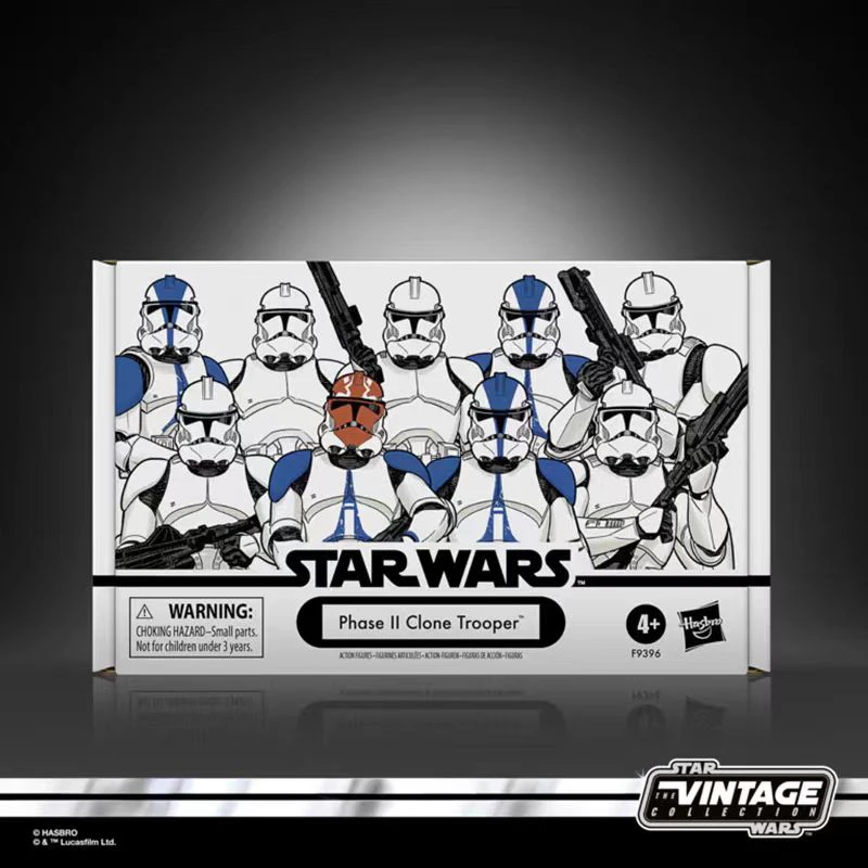 Hasbro StarWars The Vintage koleksi fase Il Clone Trooper 3.75 inci F9396 hadiah koleksi mainan untuk anak Action Figure