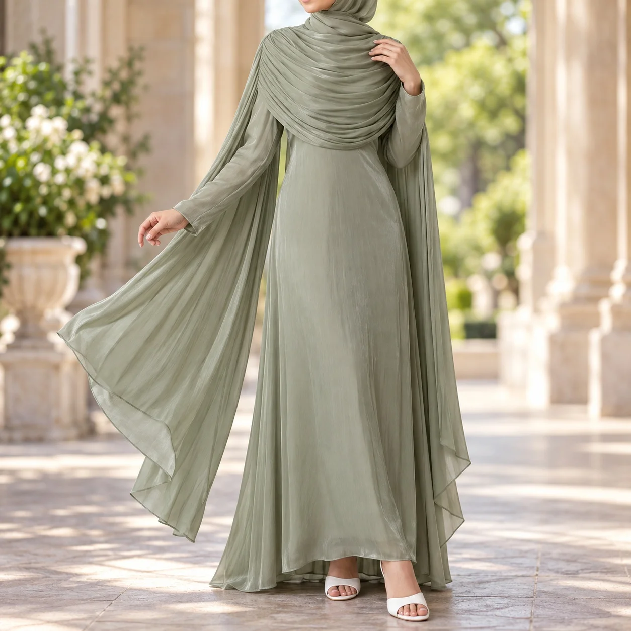 Loose Fit Low Waist Set Sweet and Fresh with Round Neck Fairy Skirt Maxi Length Wrinkle Treatment Straight Cut Spring for Women