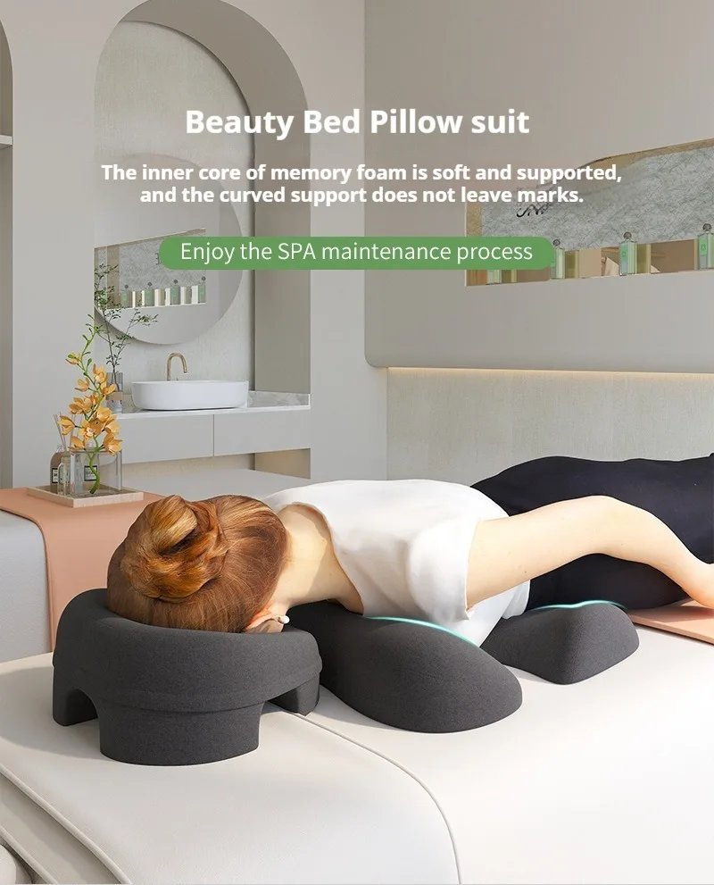 Face Down Pillow Cotton SPA Reusable Comfortable Office Home Ergonomic Headrest Massage Face Cradle Massage Pillow Face Down