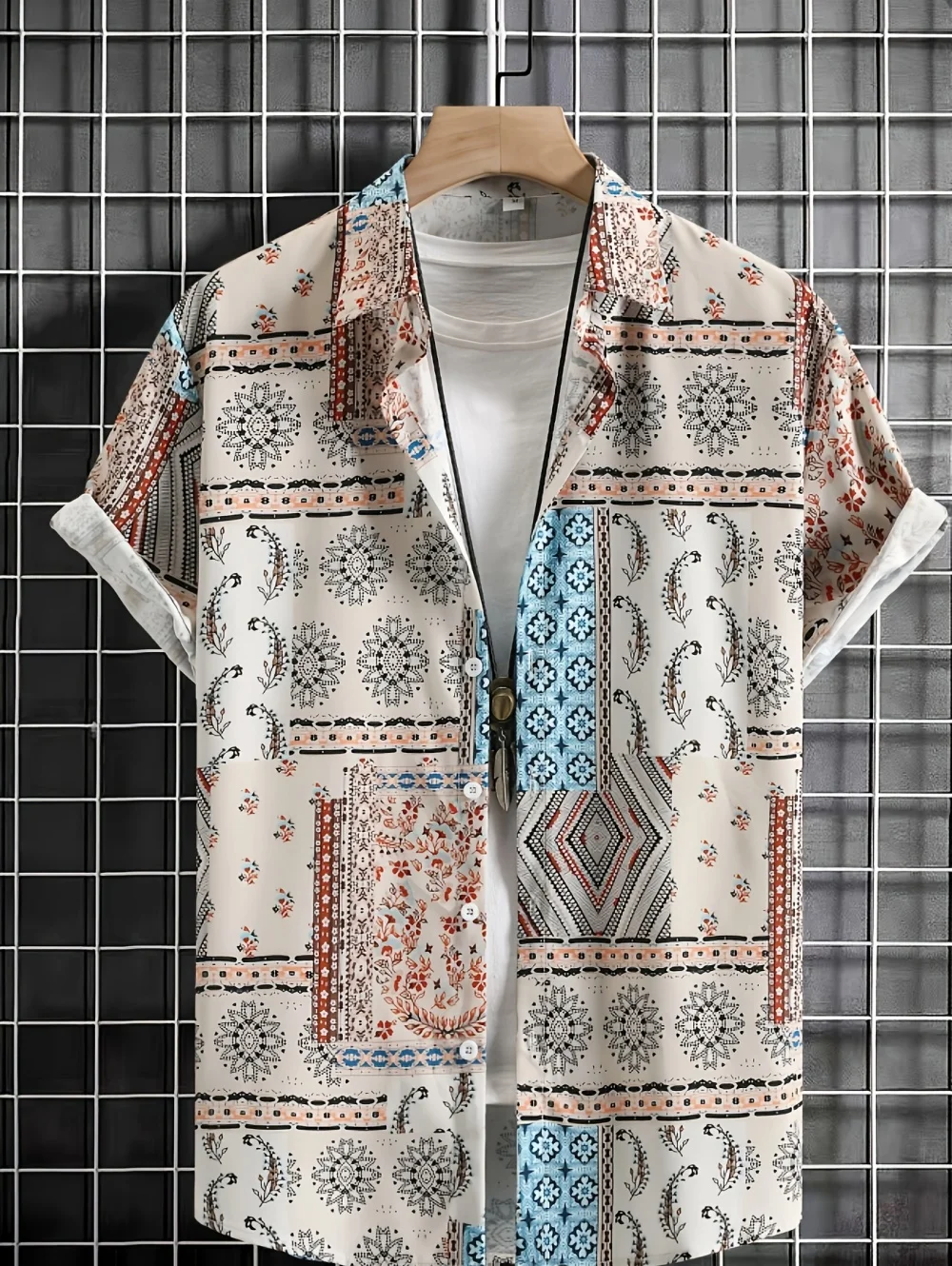 Vintage Paisley Printed Hawaiian Shirt for Men