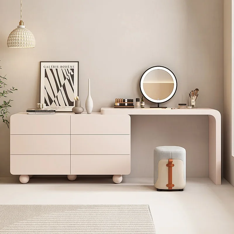 

Dresser closet integrated small apartment light luxury modern bedroom