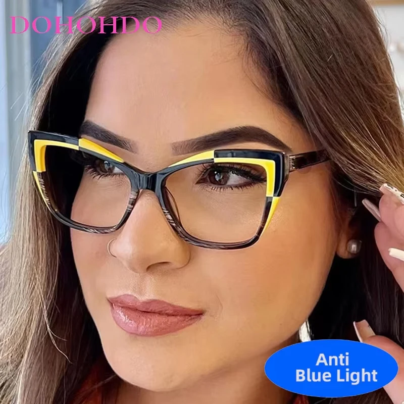 

Vintage Brand Designer Cat Eye Glasses Blue Light Blocking Glasses Women Spectacle Computer Eye Protection Glass Unisex Lentes