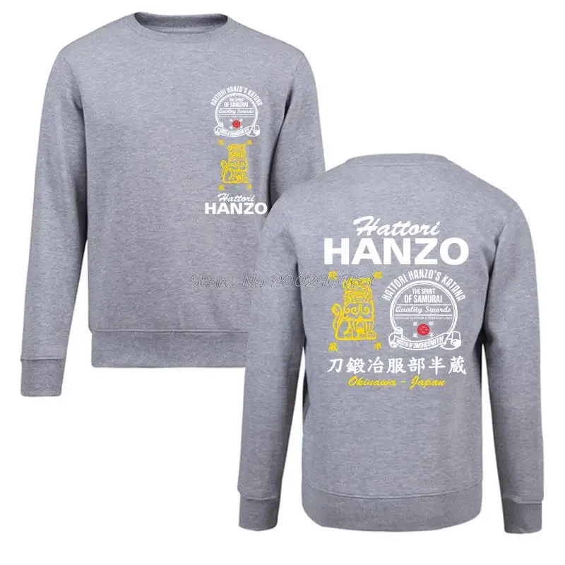 Kill Bill Hattori Hanzo Ninja Samurai Katana Swordsmith Hoodie Men O-neck Hoodies Sweater Sweatshirt Harajuku Streetwear