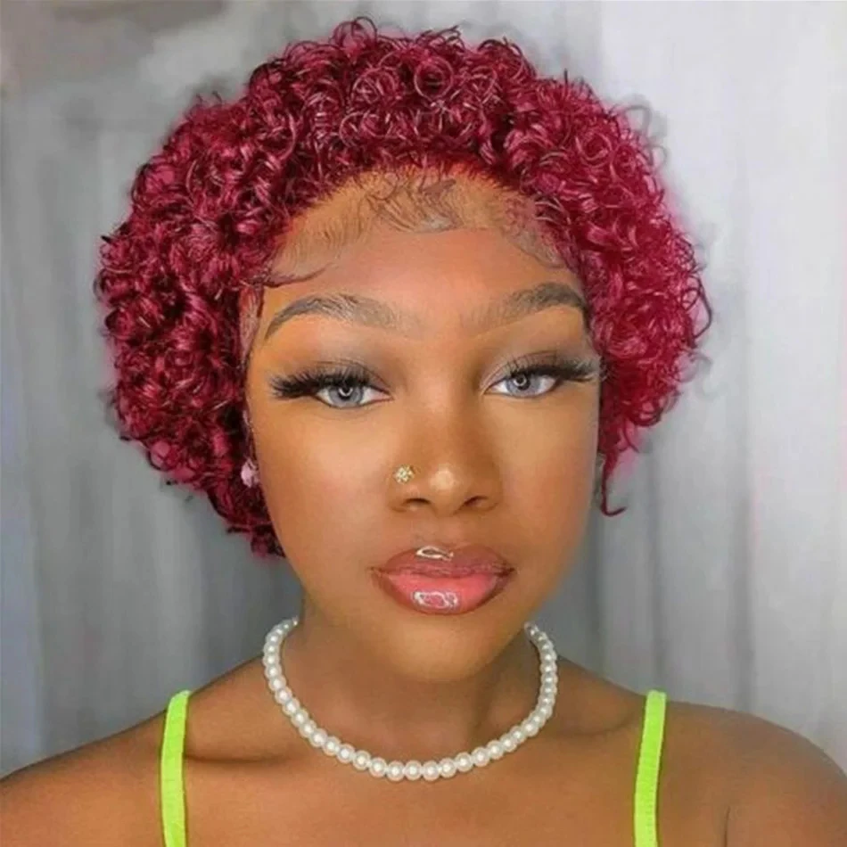 

Pixie Cut Wig Curly Human Hair 13x1 Lace Frontal Wigs Human Hair Short Bob Human Hair Wigs For Black Women