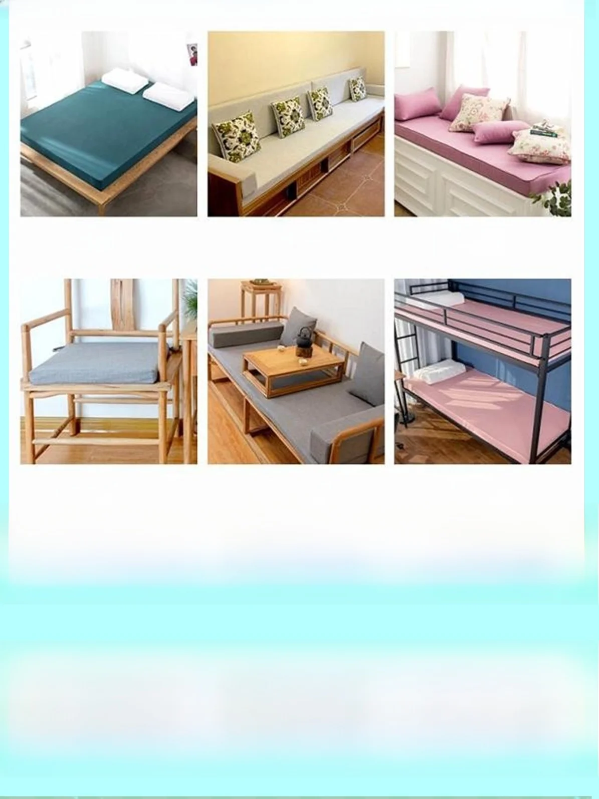 

50D High Densi Sponge Wooden Window Cuion Thiened Hardened Redwood Wood Sofa Pad Modern Simple Sle