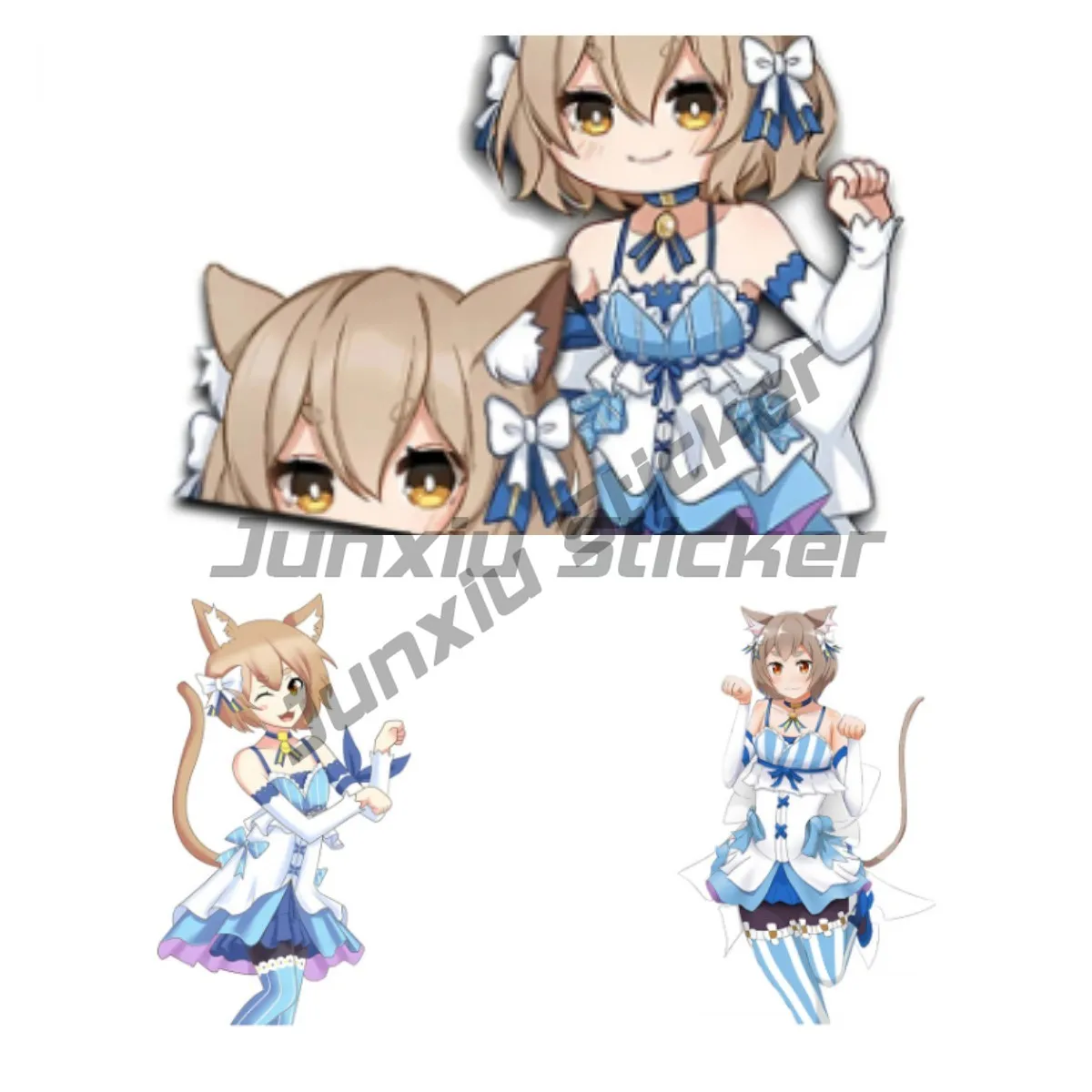 For Chibi Felix Cute Femboy Car Sticker Personality Caravan Decal Racing Drifting Refrigerator JDM Decoration