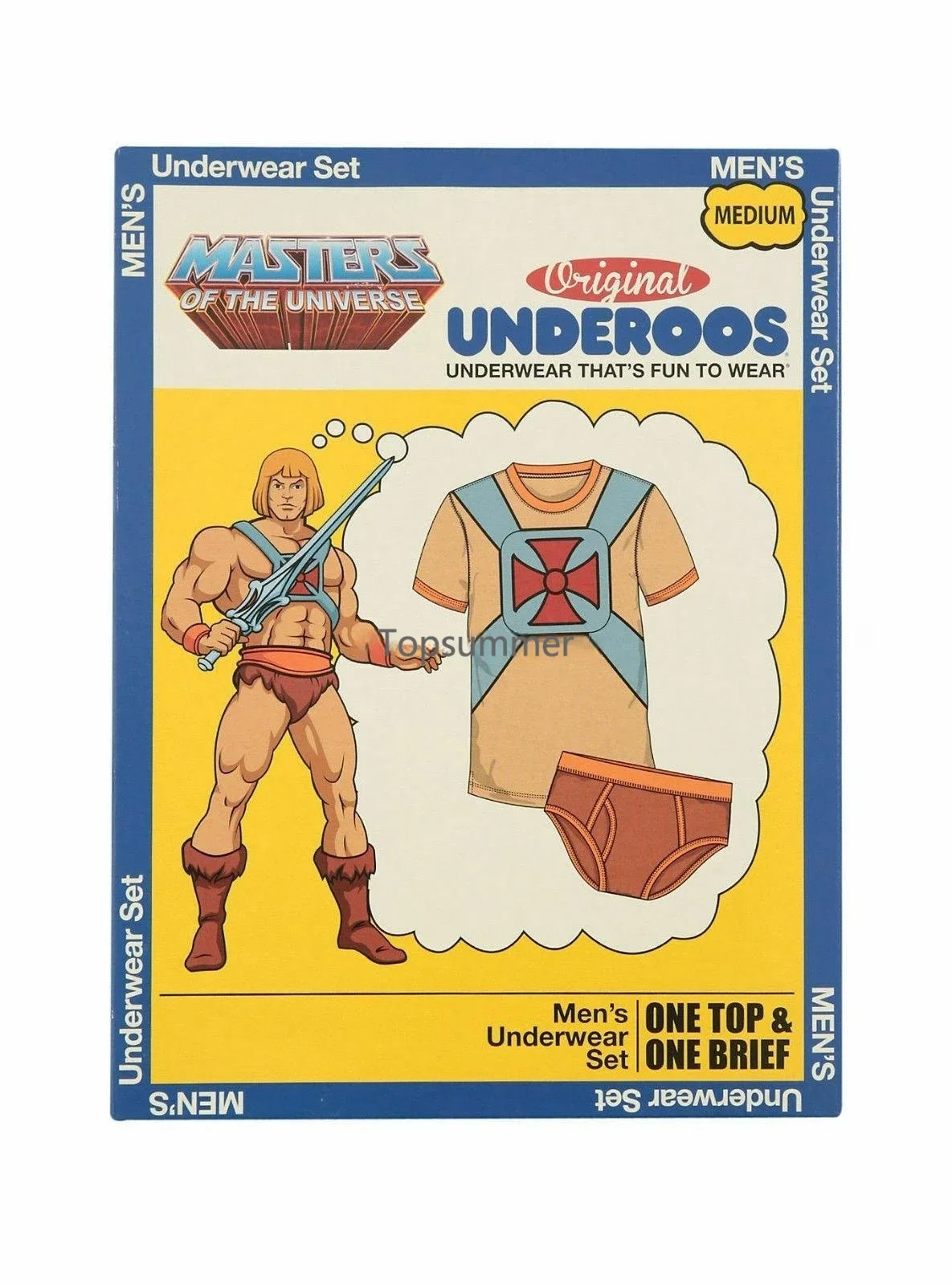 

Underoos Mens Masters Of The Universe He-Man Underwear T Shirt & Brief New S-2Xl