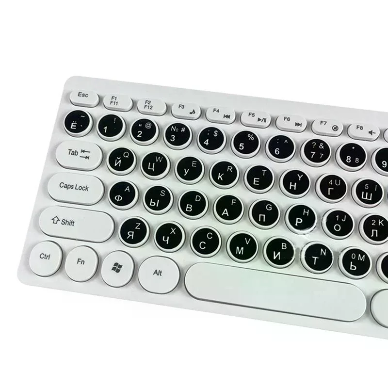 1Pc Electronic Replacement Part Russian Smooth Round Colors Keyboard Sticker Language Protective