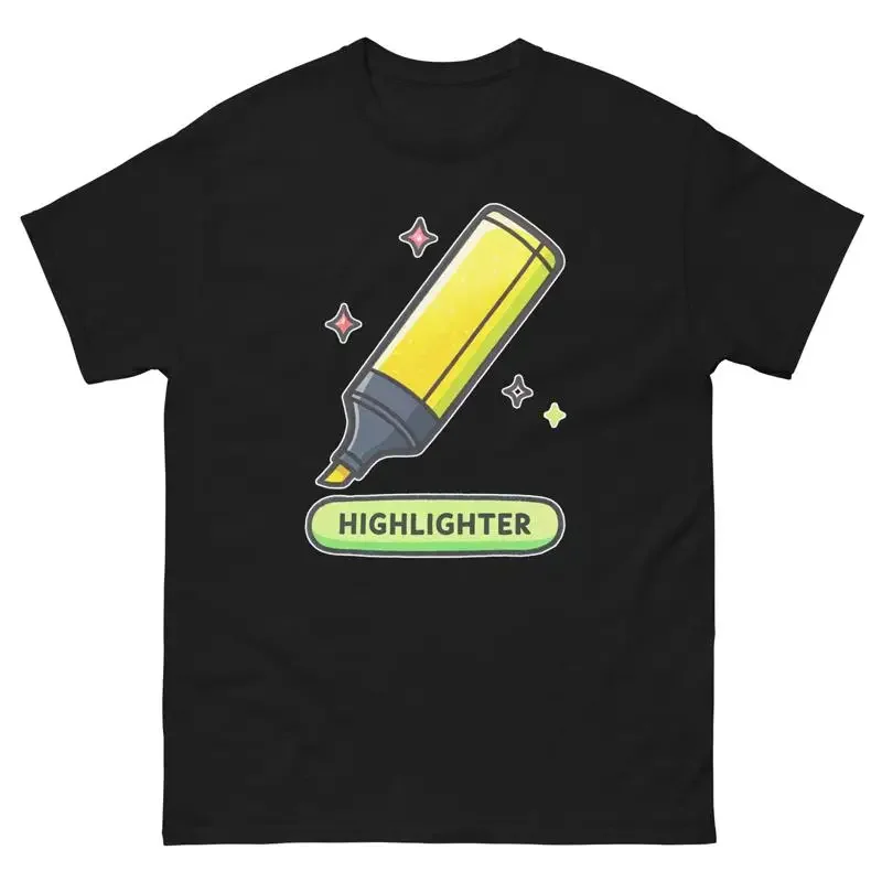Highlighter School Classroom Object Office Teacher T Shirt