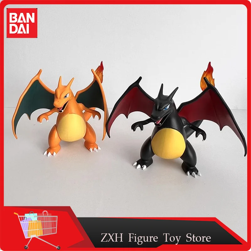 Pokémon Figura Anime, Charizard Escuro Dragão Fogo-Respiração Modelo PVC, Gk Dos Desenhos Animados Envolvente, Enfeites de Desktop, Presente Brinquedo Boneca