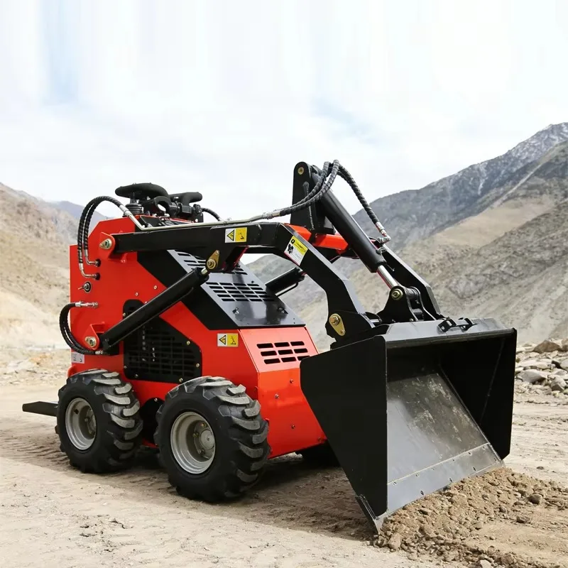 Small Wheel Skid Steer Loader Reliable For Orchard Management Municipal Greening Engineering Projects