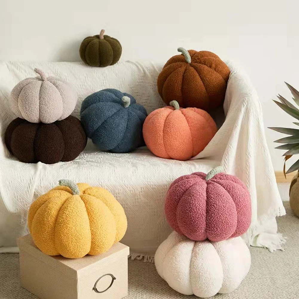 20cm/28cm/35cm Soft Pumpkin Plush Pillow Toys Halloween Lovely Stuffed Bedroom Decoration Halloween Party Decor Pillow for Kids