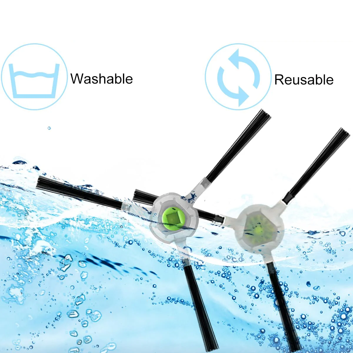 Sikat samping untuk Lefant M210 / M210S / M210B / M210P / M213 / OKP Life K2 / K3 / K4 / K5 / MOOSOO MT501 komponen vakum Robot