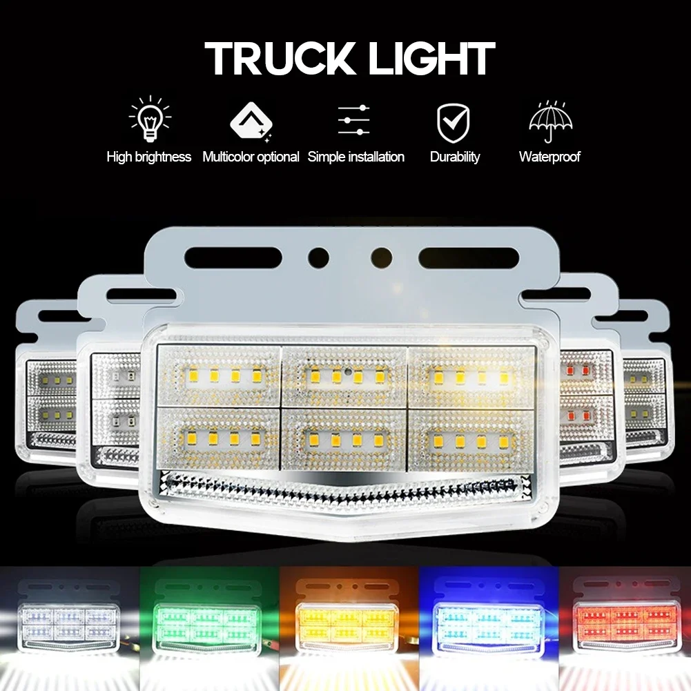 24V Truck Side Marker Indicator 42LED Super Bright Lights Waterproof Position Lamp For Off-Road Truck Trailer