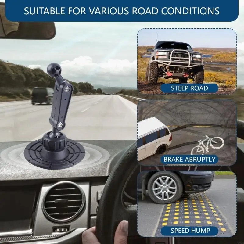 360 Degree Adjustable Rotation Phone Brackets Adhesive Base 17mm Ball Joint Adapter For Handfree Video Calls