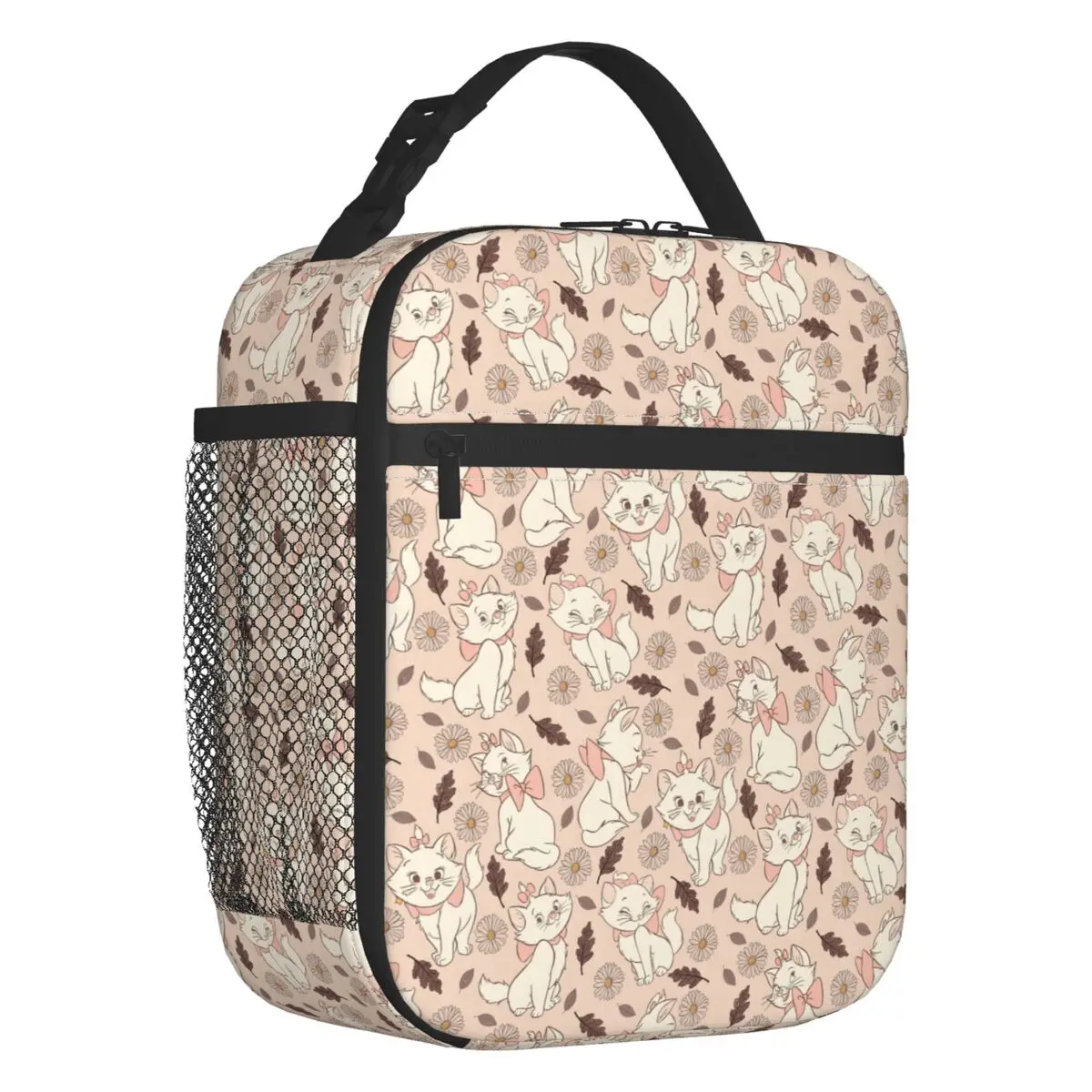 

Cartoon Marie Cat Insulated Lunch Bag for Women Waterproof Funny Animal Pattern Thermal Cooler Lunch Tote Beach Camping Travel