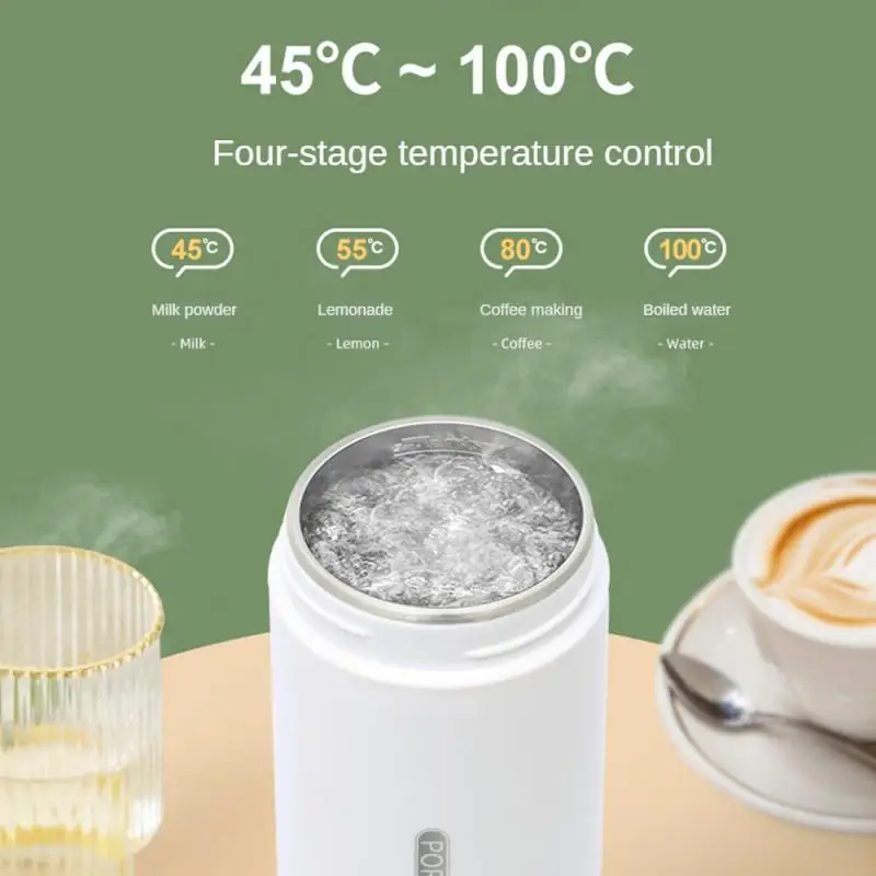 1/2PCS Office One-piece Thermos Cup Ease Of Use Safe Boiling Water Mini Kettle Portable Travel Intelligent Heating