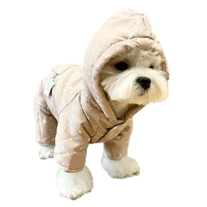 Thicken Warm Dog Clothing Jumpsuit Winter Pet Coat Outfit Pomeranian Bichon Frise Poodle Schnauzer Dog Clothes Costume Apparel