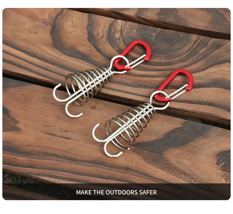 Outdoor Camping Octopus Seil Schnalle Camping Deck Nagel Edelstahl Feste Zelt Seil Schnalle Holz Haken Frühling Wind Seil – Detail 7