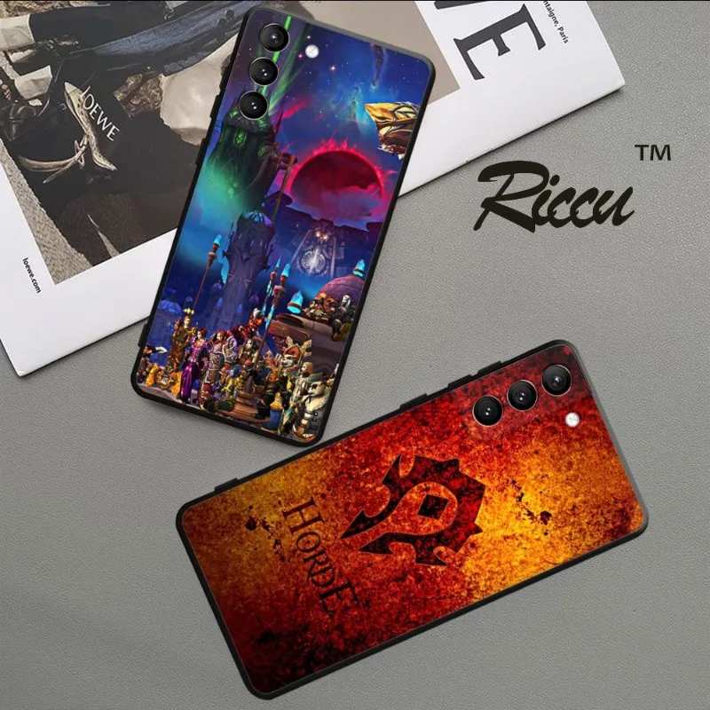 Game World of Warcraft Phone Case For Samsung Galaxy S22 23 21 S20 FE Ultra S10 S9 Plus S10e Note 20Ultra 10Plus Cover