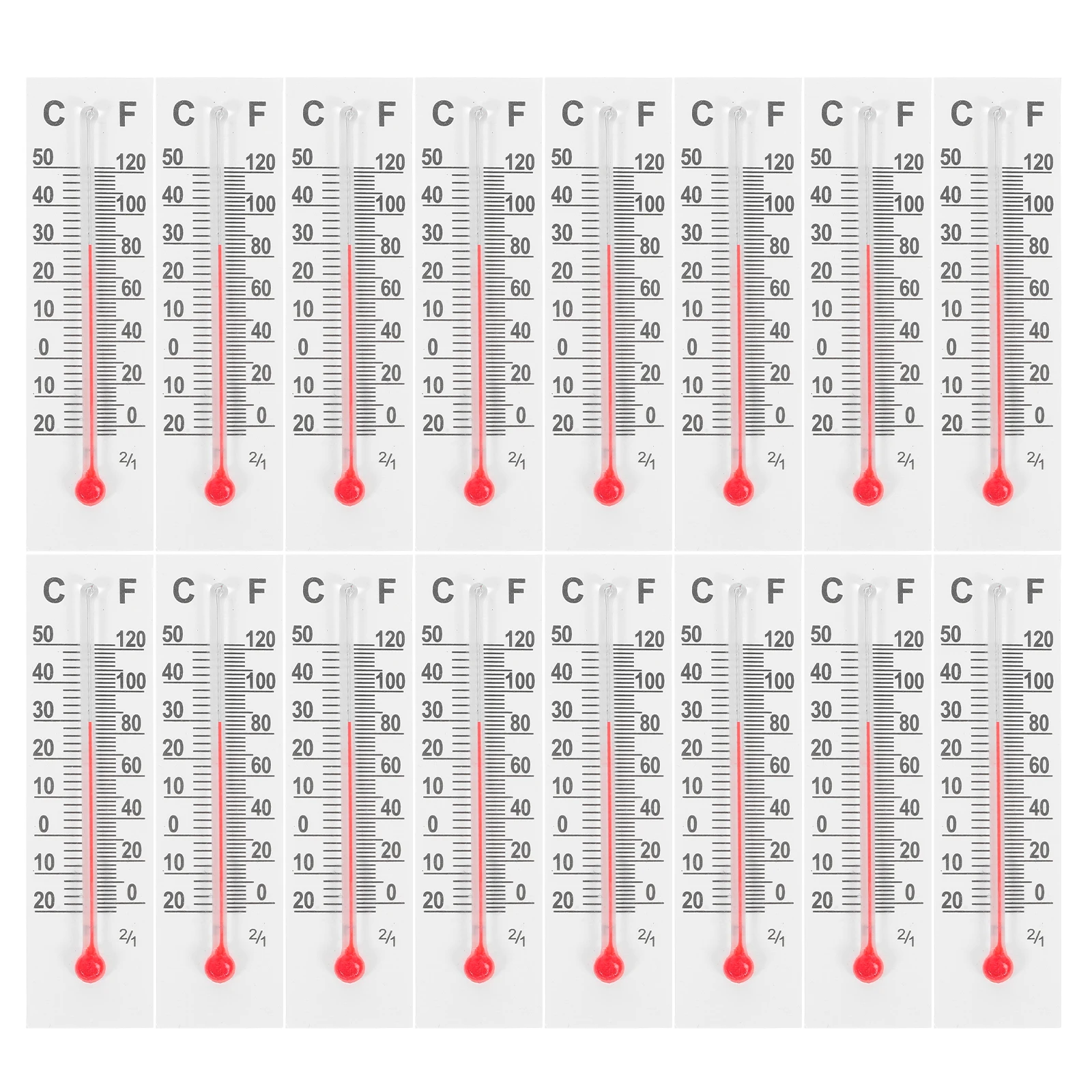

30 Pcs Mini Thermometer Small Glass Craft Temperature Gauge for Home Office Dollhouse Decoration Ultra Thin Lightweight Sturdy