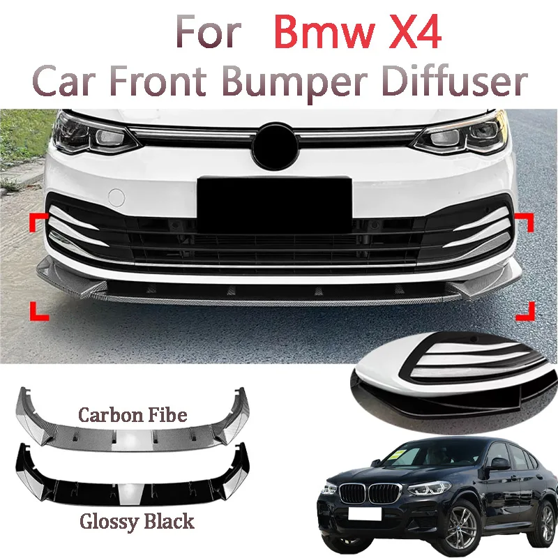 

Универсальный передний бампер для Bmw X4 2014-2017, опорный стержень, боковой спойлер, сплиттер, комплект кузова, автомобильные аксессуары SafeKeeper