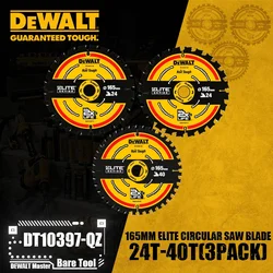 DEWALT DT10397-QZ 165MM CIRCULAR SAW BLADE ELITE SERIES: ELITE Circular Saw Blade 2x165MM 24T 1x165MM 40T 3PACK
