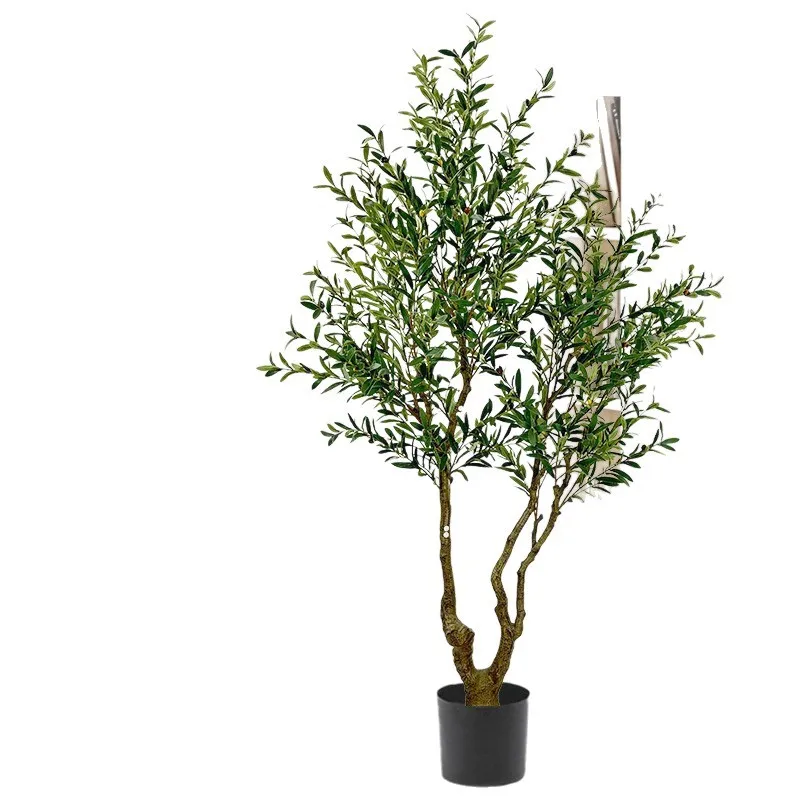 Simulated green plant olive tree floor-to-ceiling bionic fake flower tree indoor living room home decoration potted plant